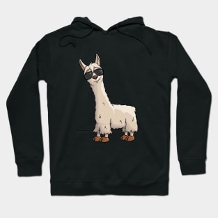 Funky Alpaca Hipster Llama With Sunglasses Hoodie